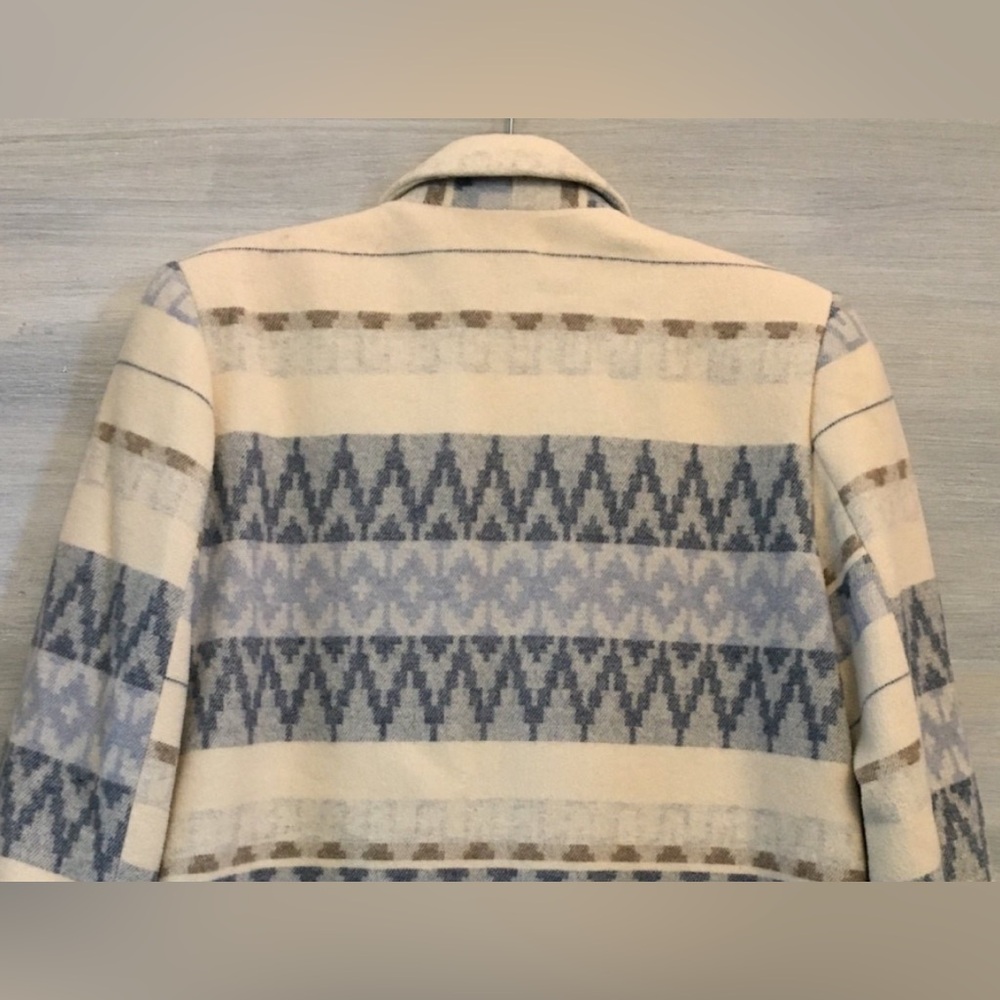 Vintage Wool Satin Lined Blazer Made in Ukraine by Braetan Southwestern Print LN - Picture 8 of 10